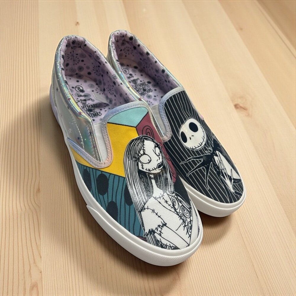 Disney Nightmare Before Christmas Slip-on Sneakers Shoes Ground Up Women’s 8